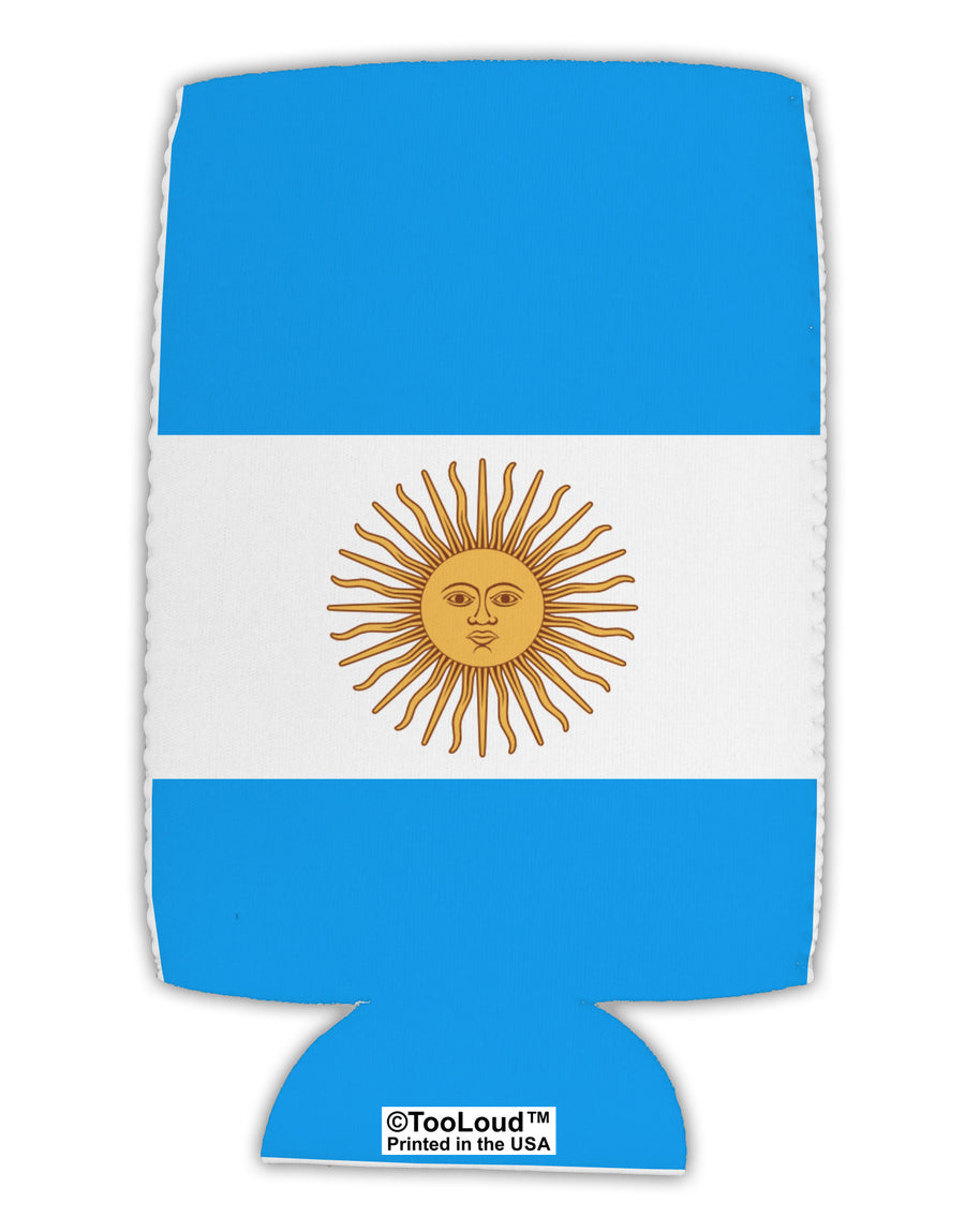 Argentina Flag AOP Collapsible Neoprene Tall Can Insulator All Over Print-Tall Can Insulator-TooLoud-White-Davson Sales