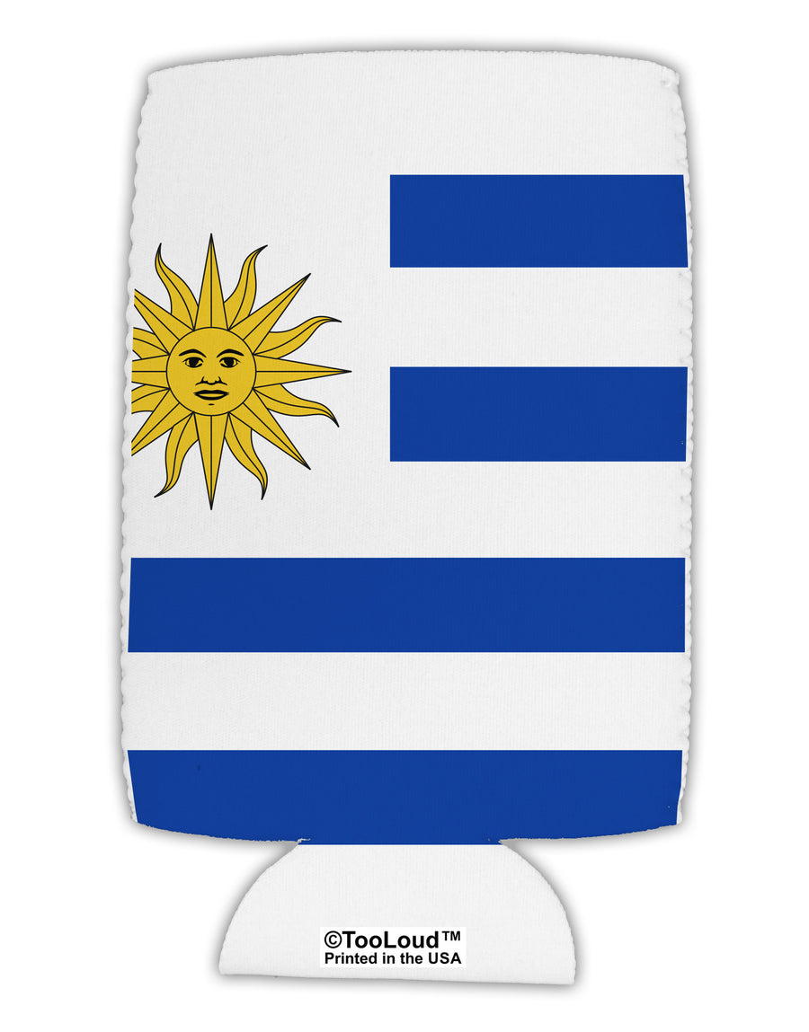 Uruguay Flag AOP Collapsible Neoprene Tall Can Insulator All Over Print-Tall Can Insulator-TooLoud-White-Davson Sales