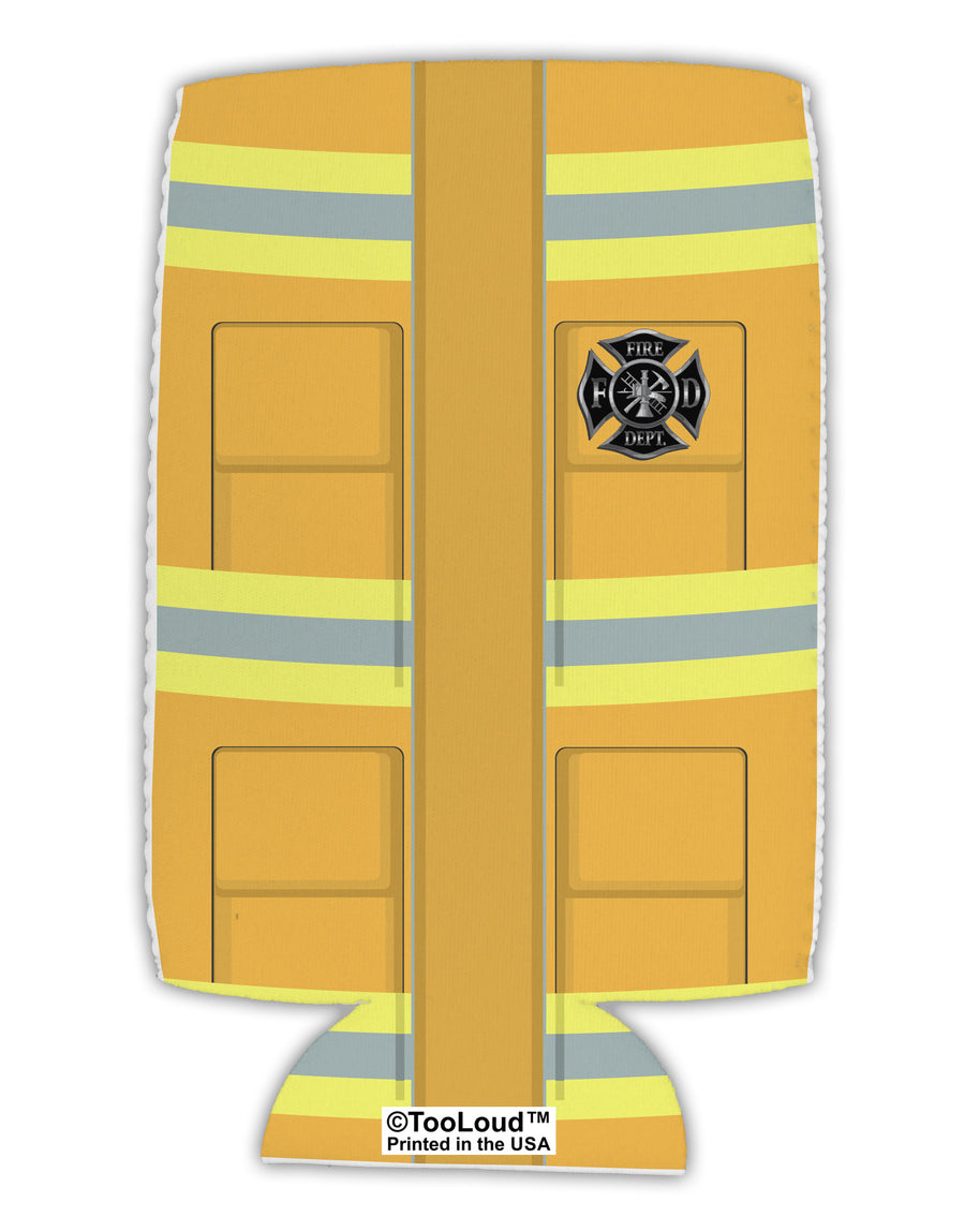 Firefighter Yellow AOP Collapsible Neoprene Tall Can Insulator All Over Print-Tall Can Insulator-TooLoud-White-Davson Sales
