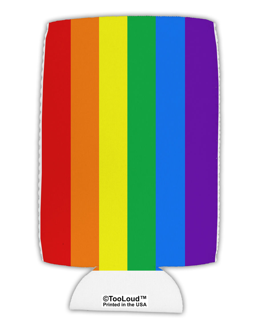 Rainbow Vertical Gay Pride Flag Collapsible Neoprene Tall Can Insulator All Over Print by TooLoud-Tall Can Insulator-TooLoud-White-Davson Sales