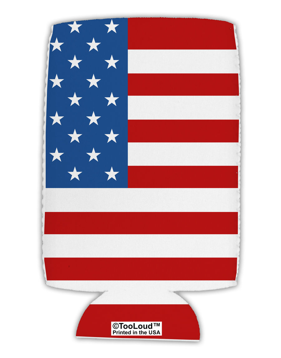 TooLoud USA Flag AOP Collapsible Neoprene Tall Can Insulator All Over Print-Tall Can Insulator-TooLoud-White-Davson Sales
