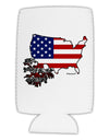 American Roots Design - American Flag Collapsible Neoprene Tall Can Insulator by TooLoud-Tall Can Insulator-TooLoud-White-Davson Sales