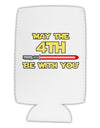 4th Be With You Beam Sword Collapsible Neoprene Tall Can Insulator by TooLoud-Tall Can Insulator-TooLoud-White-Davson Sales