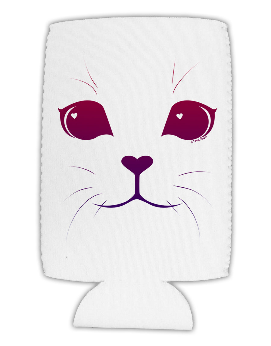 Heart Kitten Collapsible Neoprene Tall Can Insulator by TooLoud-Tall Can Insulator-TooLoud-White-Davson Sales