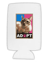 Adopt Cute Kitty Cat Adoption Collapsible Neoprene Tall Can Insulator-Tall Can Insulator-TooLoud-White-Davson Sales