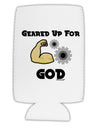 Geared Up For God Collapsible Neoprene Tall Can Insulator by TooLoud-Tall Can Insulator-TooLoud-White-Davson Sales