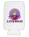 Happy Diwali Purple Candle Collapsible Neoprene Tall Can Insulator by TooLoud