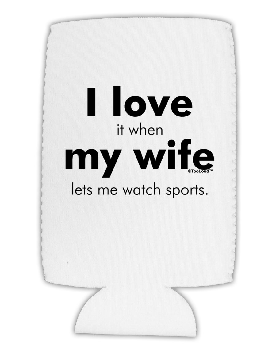 I Love My Wife - Sports Collapsible Neoprene Tall Can Insulator by TooLoud-Tall Can Insulator-TooLoud-White-Davson Sales