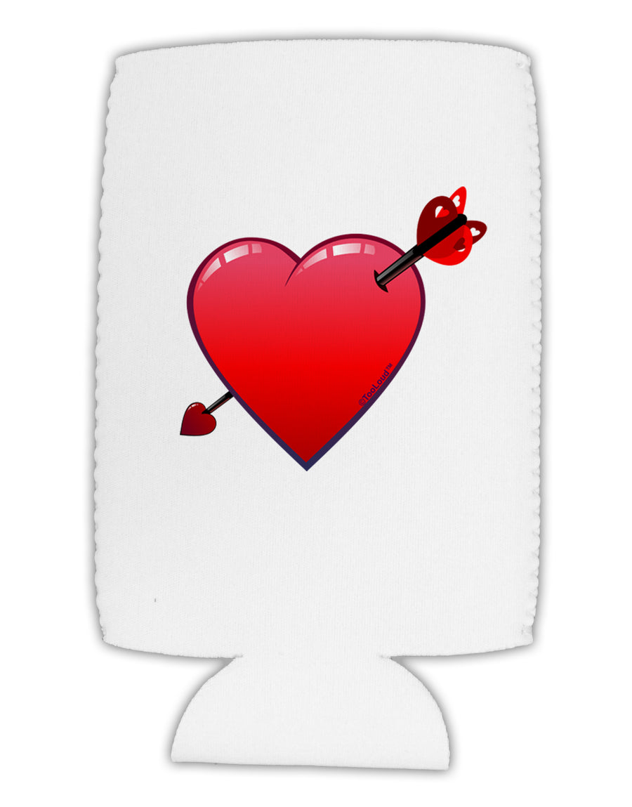 Shot Through the Heart Cute Collapsible Neoprene Tall Can Insulator by TooLoud-Tall Can Insulator-TooLoud-White-Davson Sales