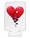 Crumbling Broken Heart Collapsible Neoprene Tall Can Insulator by TooLoud-TooLoud-White-Davson Sales