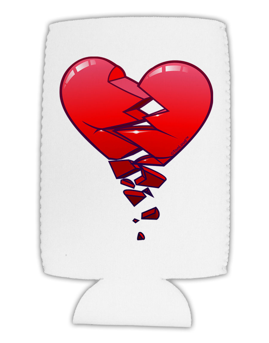 Crumbling Broken Heart Collapsible Neoprene Tall Can Insulator by TooLoud-TooLoud-White-Davson Sales