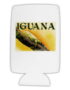 Iguana Watercolor Text Collapsible Neoprene Tall Can Insulator-Tall Can Insulator-TooLoud-White-Davson Sales
