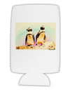 Magellanic Penguin Watercolor Collapsible Neoprene Tall Can Insulator-Tall Can Insulator-TooLoud-White-Davson Sales
