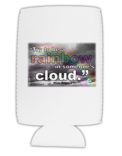 Rainbow in Cloud M Angelou Collapsible Neoprene Tall Can Insulator by TooLoud