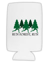 Run Forest Run Funny Collapsible Neoprene Tall Can Insulator by TooLoud-Tall Can Insulator-TooLoud-White-Davson Sales