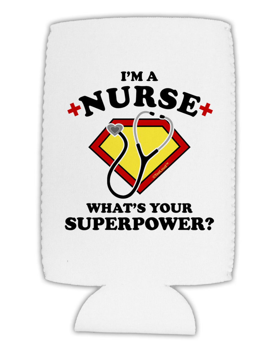 Nurse - Superpower Collapsible Neoprene Tall Can Insulator-Tall Can Insulator-TooLoud-White-Davson Sales