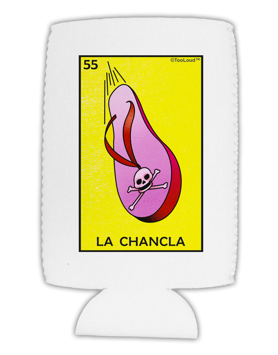 La Chancla Loteria Solid Collapsible Neoprene Tall Can Insulator by TooLoud-TooLoud-White-Davson Sales