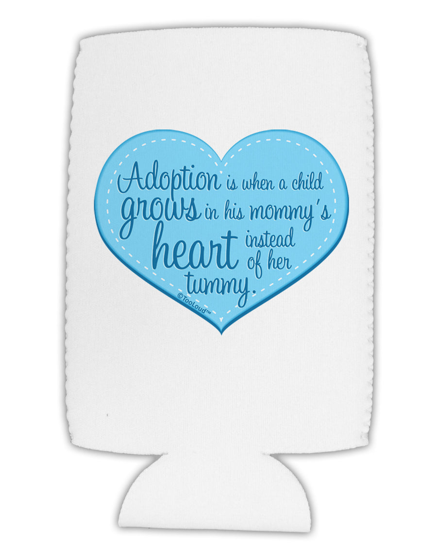Adoption is When - Mom and Son Quote Collapsible Neoprene Tall Can Insulator by TooLoud-Tall Can Insulator-TooLoud-White-Davson Sales