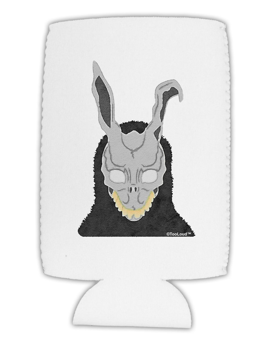 Scary Buny Face Watercolor Collapsible Neoprene Tall Can Insulator-Tall Can Insulator-TooLoud-White-Davson Sales