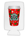 Blessed Yule Red Coffee Cup Collapsible Neoprene Tall Can Insulator by TooLoud-TooLoud-White-Davson Sales