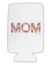 Mom Flowers Design Collapsible Neoprene Tall Can Insulator by TooLoud-Tall Can Insulator-TooLoud-White-Davson Sales