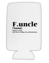 Funcle - Fun Uncle Collapsible Neoprene Tall Can Insulator by TooLoud-TooLoud-White-Davson Sales