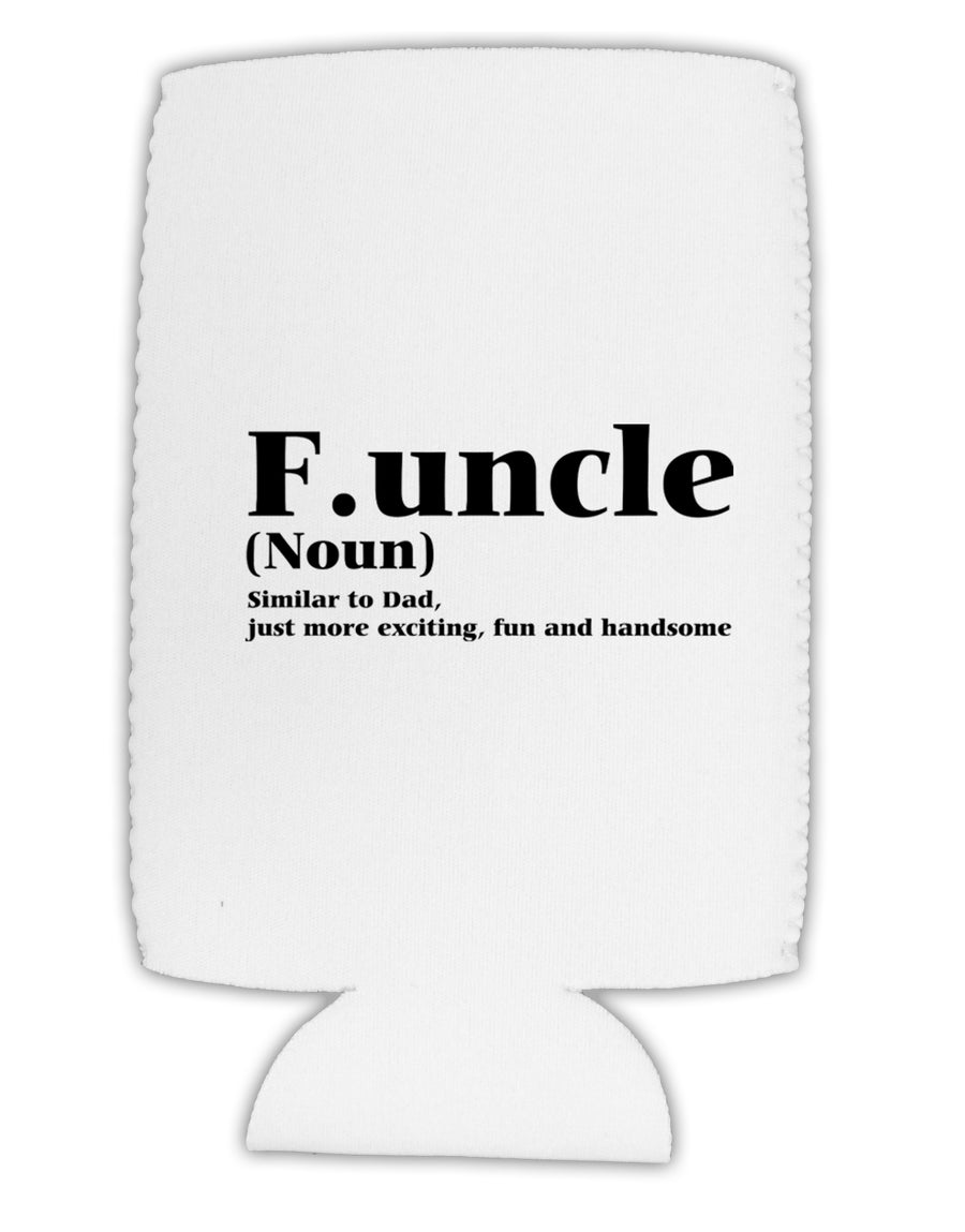 Funcle - Fun Uncle Collapsible Neoprene Tall Can Insulator by TooLoud-TooLoud-White-Davson Sales