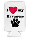 I Heart My Havanese Collapsible Neoprene Tall Can Insulator by TooLoud-Tall Can Insulator-TooLoud-White-Davson Sales