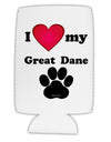 I Heart My Great Dane Collapsible Neoprene Tall Can Insulator by TooLoud-Tall Can Insulator-TooLoud-White-Davson Sales