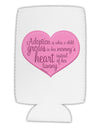 Adoption is When - Mom and Daughter Quote Collapsible Neoprene Tall Can Insulator by TooLoud-Tall Can Insulator-TooLoud-White-Davson Sales