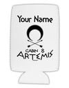 Personalized Cabin 8 Artemis Collapsible Neoprene Tall Can Insulator by TooLoud