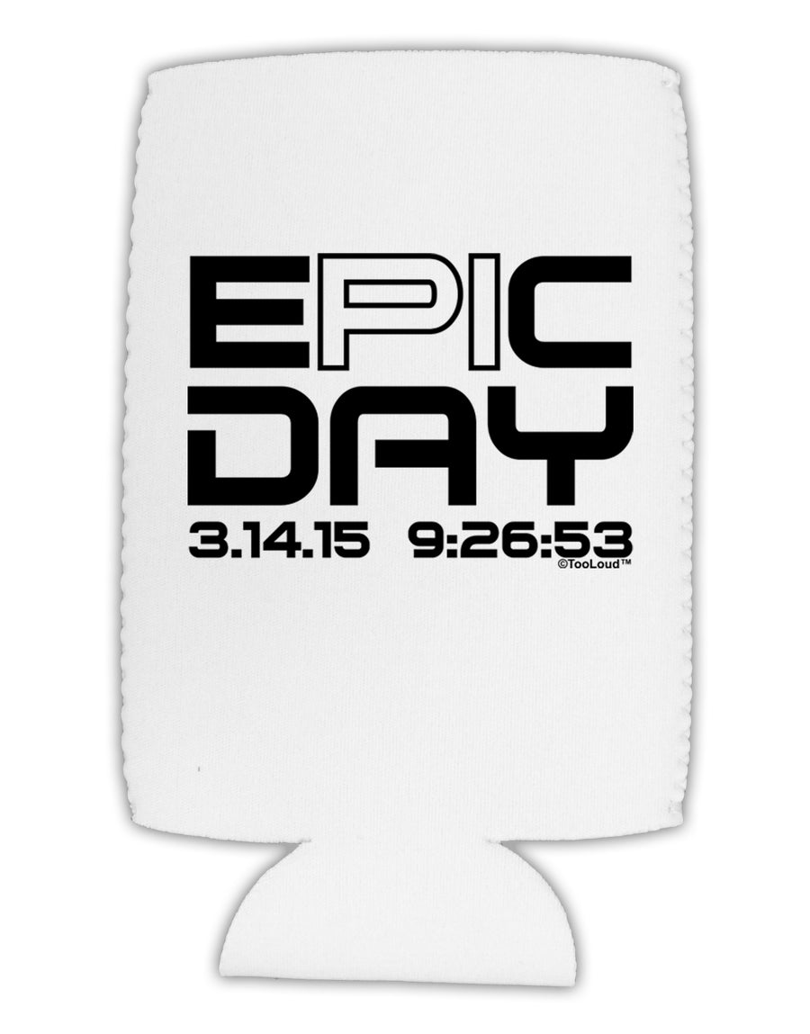 Epic Pi Day Text Design Collapsible Neoprene Tall Can Insulator by TooLoud-Tall Can Insulator-TooLoud-White-Davson Sales