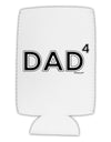 Dad to the Fourth Power - Dad of Four Collapsible Neoprene Tall Can Insulator-Tall Can Insulator-TooLoud-White-Davson Sales