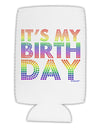It's My Birthday - Candy Colored Dots Collapsible Neoprene Tall Can Insulator by TooLoud-Can & Bottle Sleeves-TooLoud-White-Davson Sales