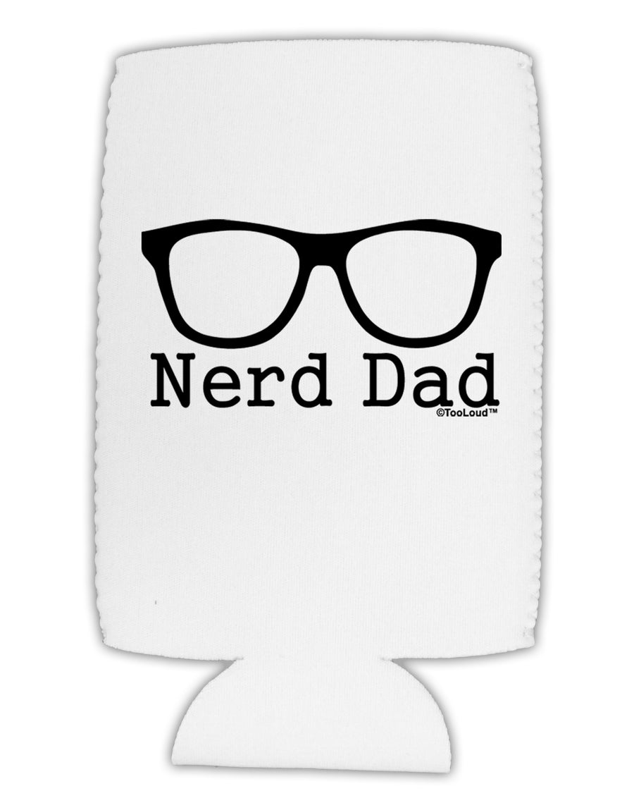 Nerd Dad - Glasses Collapsible Neoprene Tall Can Insulator by TooLoud-Tall Can Insulator-TooLoud-White-Davson Sales