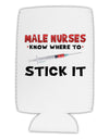 Male Nurses - Stick It Collapsible Neoprene Tall Can Insulator-Tall Can Insulator-TooLoud-White-Davson Sales
