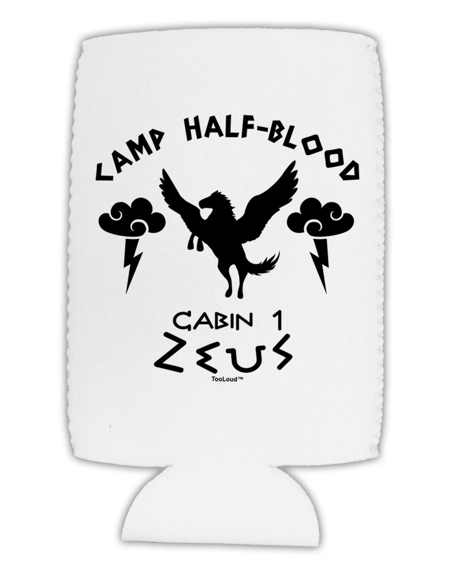 Camp Half Blood Cabin 1 Zeus Collapsible Neoprene Tall Can Insulator by TooLoud-Tall Can Insulator-TooLoud-White-Davson Sales