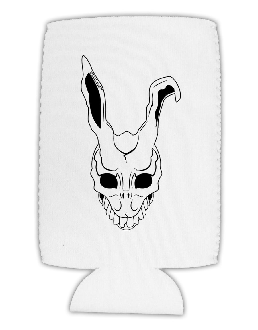 Scary Face Bunny White Collapsible Neoprene Tall Can Insulator-Tall Can Insulator-TooLoud-White-Davson Sales