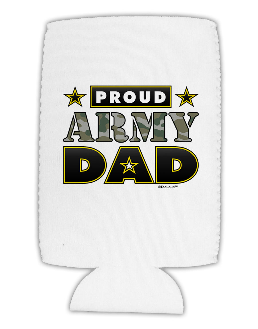 Proud Army Dad Collapsible Neoprene Tall Can Insulator-Tall Can Insulator-TooLoud-White-Davson Sales
