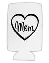 Mom Heart Design Collapsible Neoprene Tall Can Insulator by TooLoud-Tall Can Insulator-TooLoud-White-Davson Sales