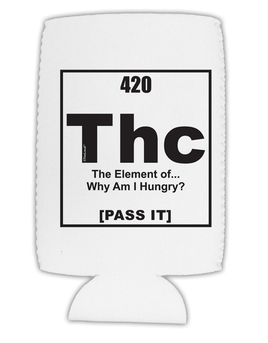 420 Element THC Funny Stoner Collapsible Neoprene Tall Can Insulator by TooLoud-Tall Can Insulator-TooLoud-White-Davson Sales