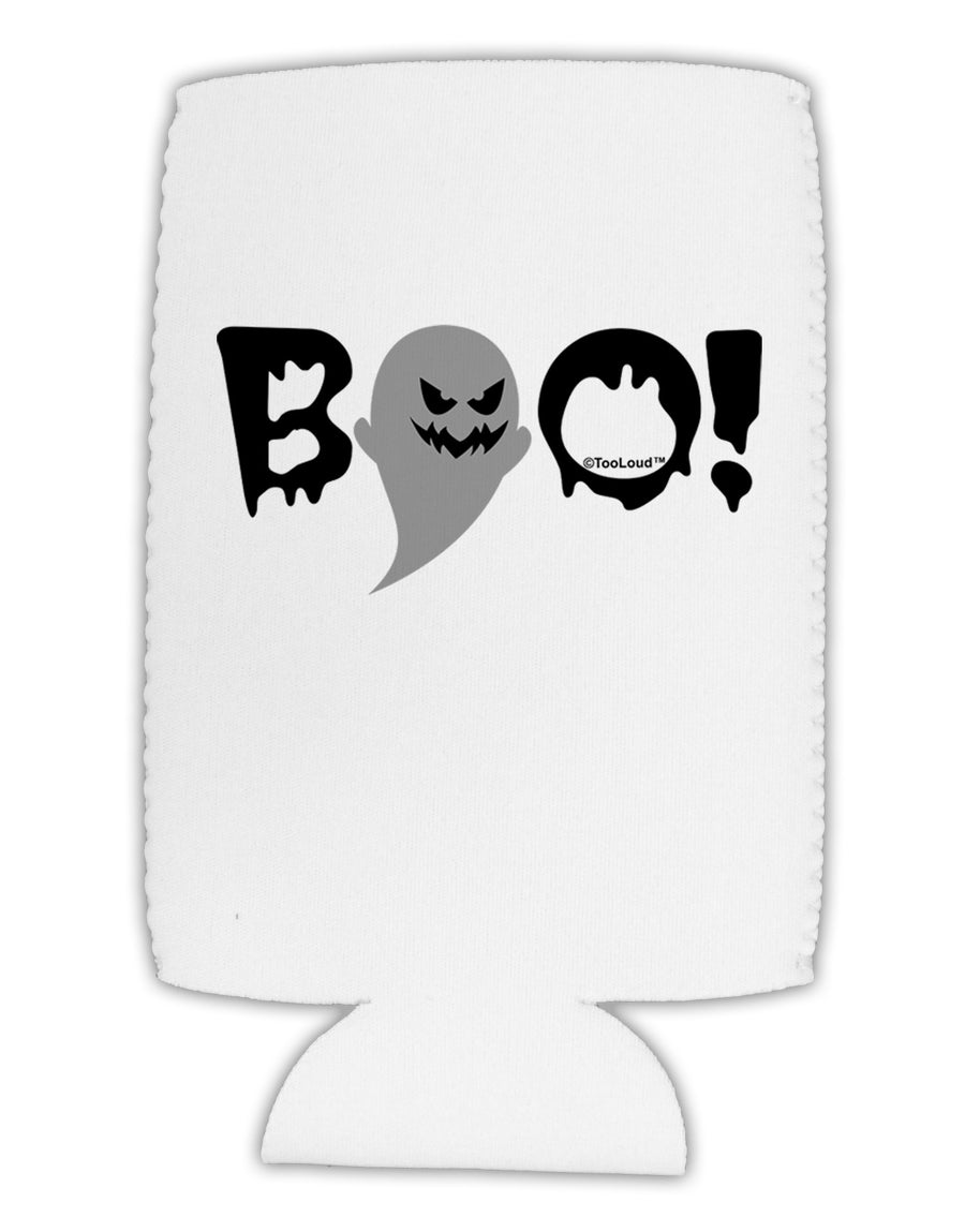 Scary Boo Text Collapsible Neoprene Tall Can Insulator-Tall Can Insulator-TooLoud-White-Davson Sales