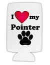 I Heart My Pointer Collapsible Neoprene Tall Can Insulator by TooLoud-Tall Can Insulator-TooLoud-White-Davson Sales