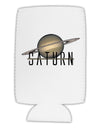 Planet Saturn Text Collapsible Neoprene Tall Can Insulator by TooLoud