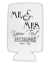 Personalized Mr and Mrs -Name- Established -Date- Design Collapsible Neoprene Tall Can Insulator-Tall Can Insulator-TooLoud-White-Davson Sales