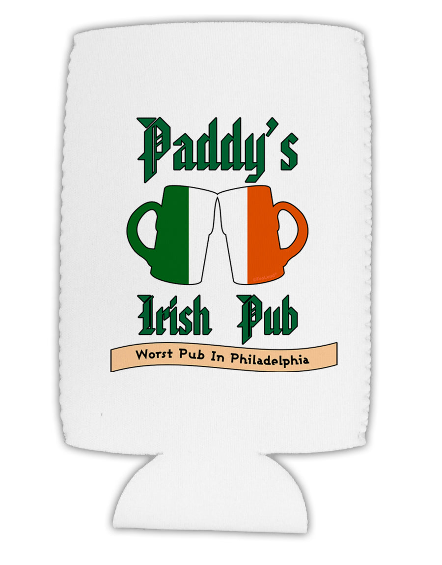 Paddy's Irish Pub Collapsible Neoprene Tall Can Insulator by TooLoud-Tall Can Insulator-TooLoud-White-Davson Sales