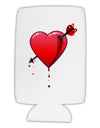 Shot Through the Heart Bleeding Collapsible Neoprene Tall Can Insulator by TooLoud-Tall Can Insulator-TooLoud-White-Davson Sales