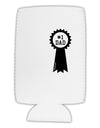Number One Dad Award Ribbon Collapsible Neoprene Tall Can Insulator-Tall Can Insulator-TooLoud-White-Davson Sales