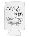 Personalized Mrs and Mrs Lesbian Wedding - Name- Established -Date- Design Collapsible Neoprene Tall Can Insulator-Tall Can Insulator-TooLoud-White-Davson Sales