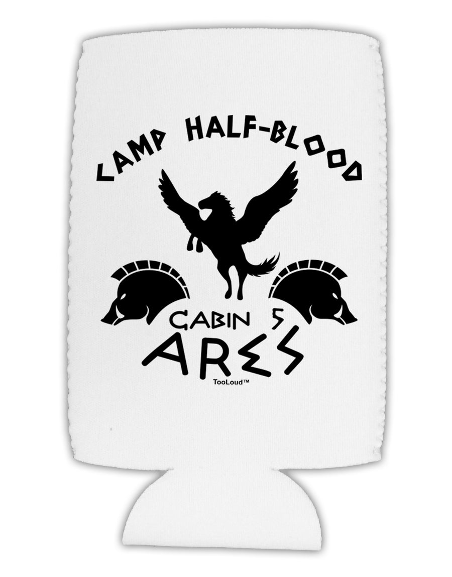 Camp Half Blood Cabin 5 Ares Collapsible Neoprene Tall Can Insulator by TooLoud-Tall Can Insulator-TooLoud-White-Davson Sales